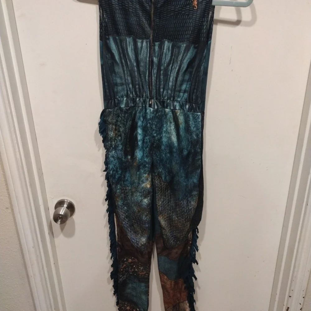 Disney Descendants 3 Uma Sleeveless Jumpsuit Costume Sz L (10-12) Cosplay - Picture 5 of 6